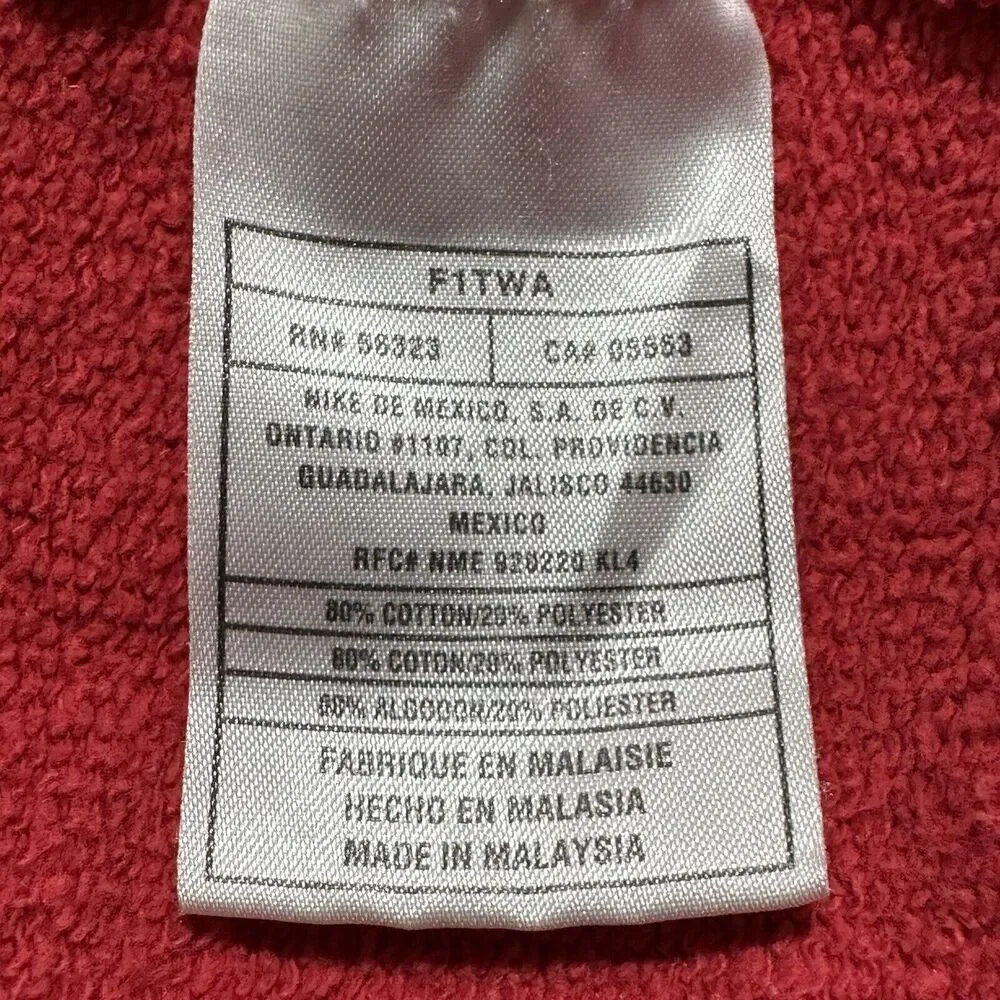 Vintage Nike Air Jordan Men's Large Pullover Red Hoodie Jumpman Logo Y2K Retro - Picture 10 of 14